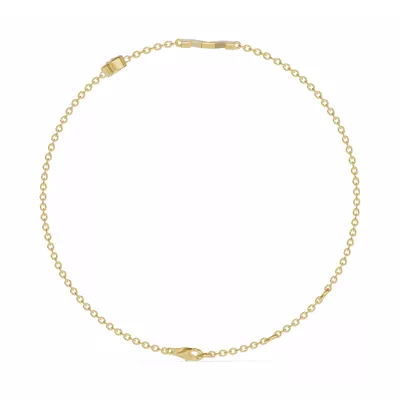 Bezel Lab Diamond Gold Initial Bracelet - M