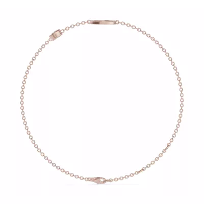 Bezel Lab Diamond Gold Initial Bracelet - O
