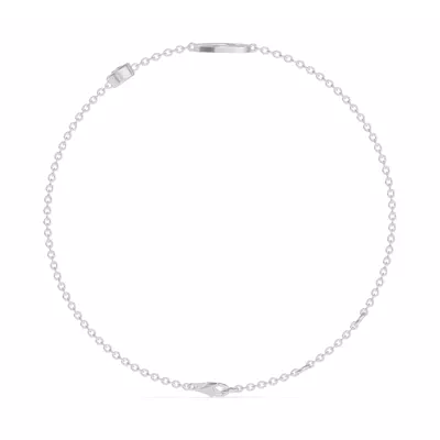 Bezel Lab Diamond Gold Initial Bracelet - O