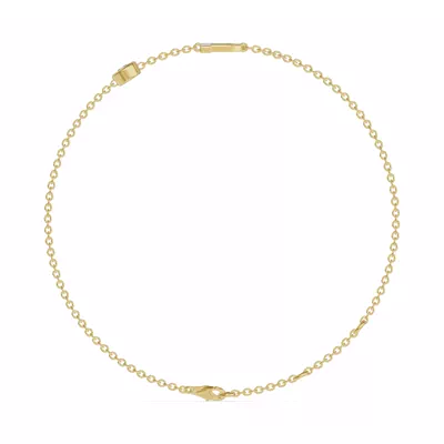 Bezel Diamond Gold Initial Bracelet - P
