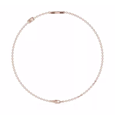 Bezel Diamond Gold Initial Bracelet - Q