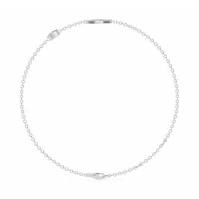 Bezel Lab Diamond Gold Initial Bracelet - Q