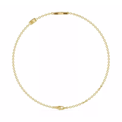 Bezel Diamond Gold Initial Bracelet - Q