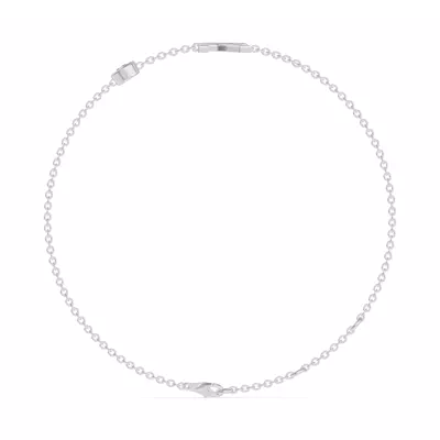 Bezel Lab Diamond Gold Initial Bracelet - R