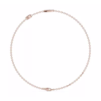 Bezel Lab Diamond Gold Initial Bracelet - S