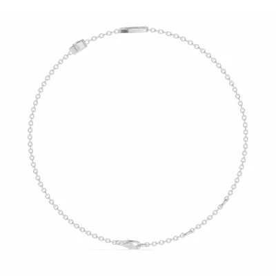 Bezel Diamond Gold Initial Bracelet - S