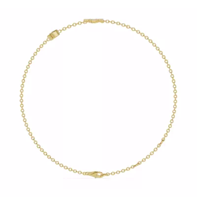 Bezel Diamond Gold Initial Bracelet - T