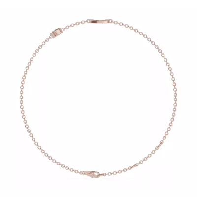 Bezel Diamond Gold Initial Bracelet - U