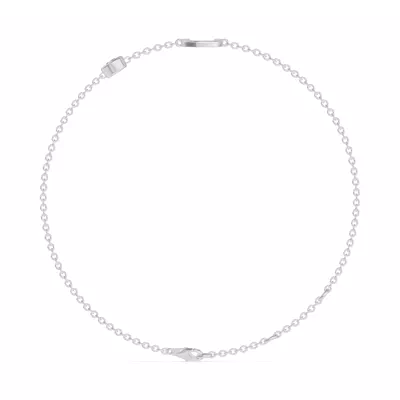 Bezel Diamond Gold Initial Bracelet - U