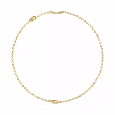 Bezel Lab Diamond Gold Initial Bracelet - V
