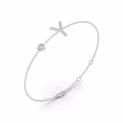 Bezel Lab Diamond Gold Initial Bracelet - Y