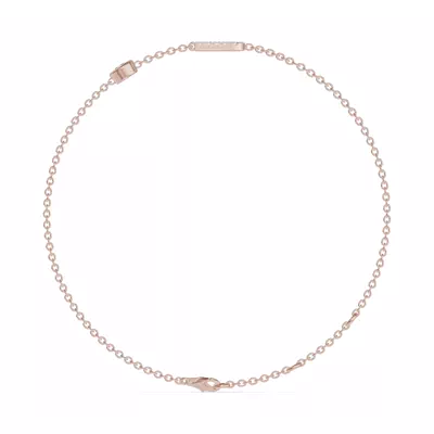 Bezel Lab Diamond Pavé Initial Bracelet - B