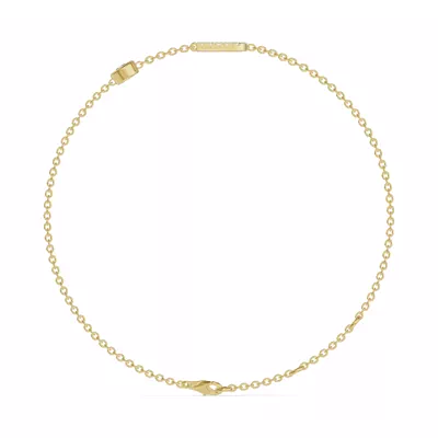 Bezel Diamond Pavé Initial Bracelet - B
