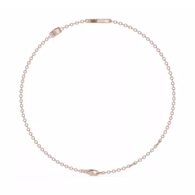 Bezel Lab Diamond Pavé Initial Bracelet - C