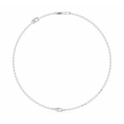 Bezel Diamond Pavé Initial Bracelet - C