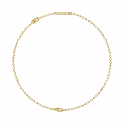 Bezel Diamond Pavé Initial Bracelet - D