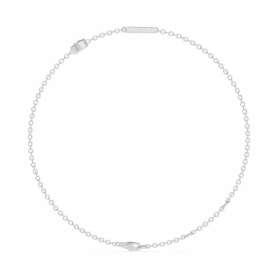 Bezel Lab Diamond Pavé Initial Bracelet - E