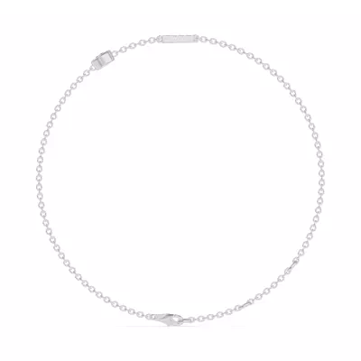 Bezel Lab Diamond Pavé Initial Bracelet - F