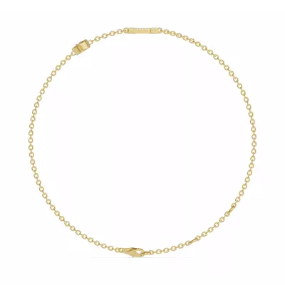 Bezel Diamond Pavé Initial Bracelet - H
