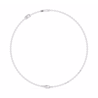 Bezel Diamond Pavé Initial Bracelet - J