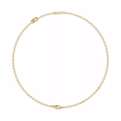 Bezel Lab Diamond Pavé Initial Bracelet - L