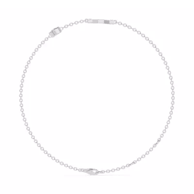 Bezel Diamond Pavé Initial Bracelet - M
