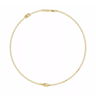 Bezel Lab Diamond Pavé Initial Bracelet - M