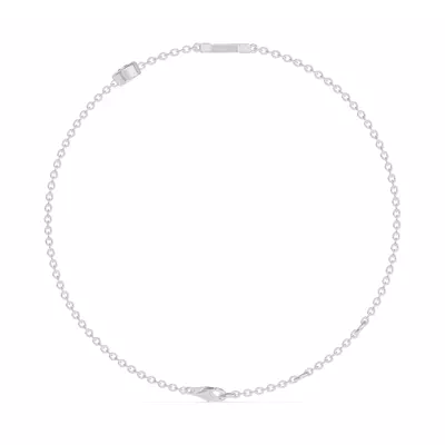 Bezel Diamond Pavé Initial Bracelet - N