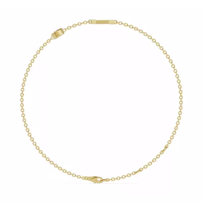Bezel Diamond Pavé Initial Bracelet - N