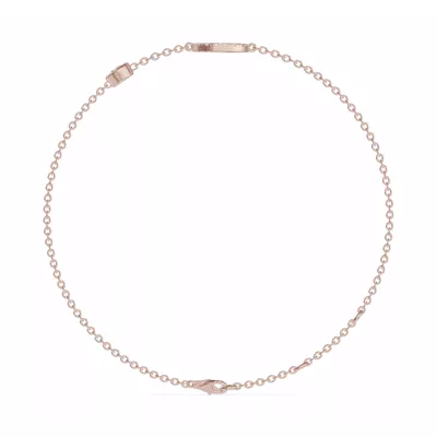 Bezel Diamond Pavé Initial Bracelet - O