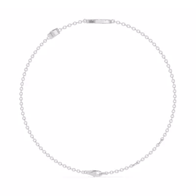 Bezel Lab Diamond Pavé Initial Bracelet - O