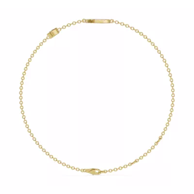 Bezel Lab Diamond Pavé Initial Bracelet - O