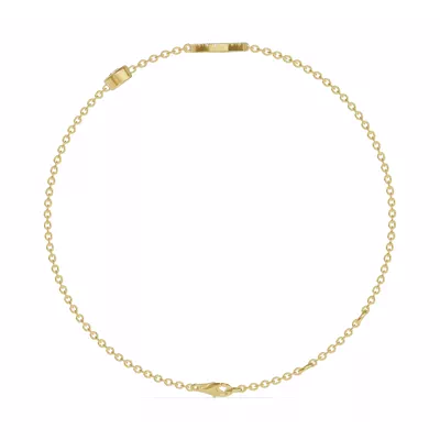 Bezel Diamond Pavé Initial Bracelet - Q