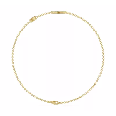Bezel Diamond Pavé Initial Bracelet - R