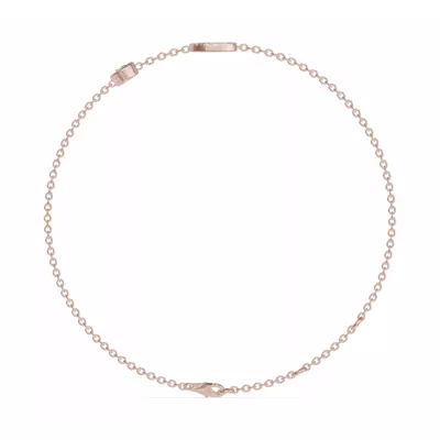 Bezel Diamond Pavé Initial Bracelet - S