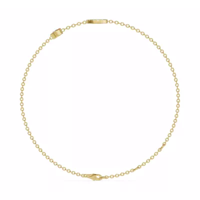 Bezel Diamond Pavé Initial Bracelet - S