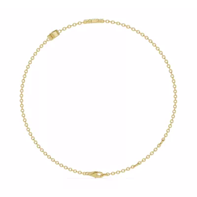 Bezel Lab Diamond Pavé Initial Bracelet - T