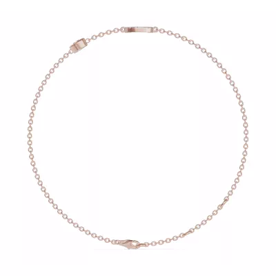Bezel Diamond Pavé Initial Bracelet - U