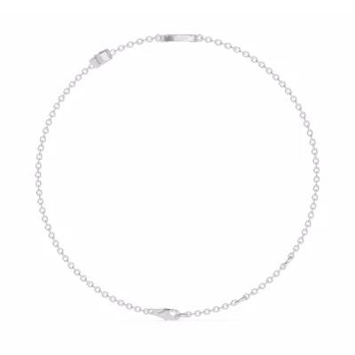 Bezel Lab Diamond Pavé Initial Bracelet - U