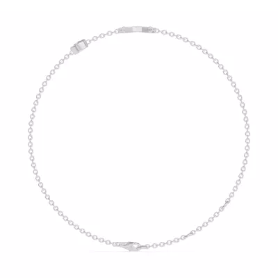Bezel Lab Diamond Pavé Initial Bracelet - V