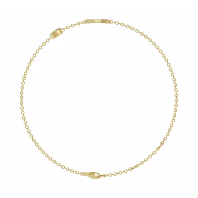 Bezel Lab Diamond Pavé Initial Bracelet - V
