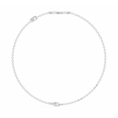 Bezel Diamond Pavé Initial Bracelet - W