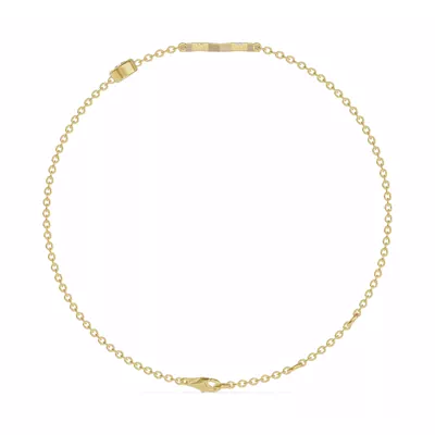 Bezel Lab Diamond Pavé Initial Bracelet - W