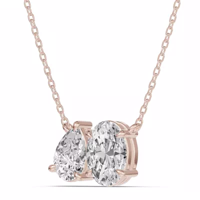 Toi et Moi Pear and Oval Lab Diamond Necklace (1.50 ct. tw.)