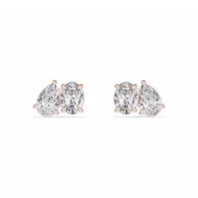 Toi et Moi Pear and Oval Lab Diamond Earrings (2.00 ct. tw.)