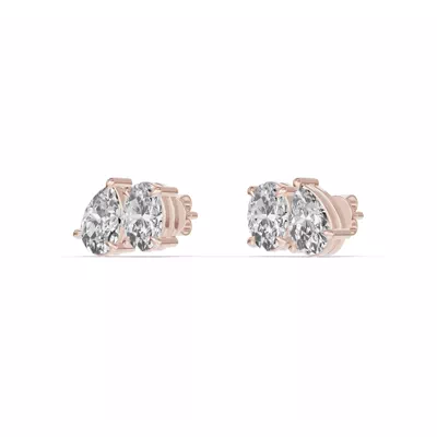 Toi et Moi Pear and Oval Lab Diamond Earrings (2.00 ct. tw.)
