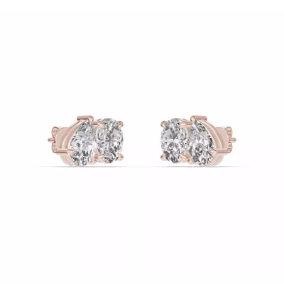 Toi et Moi Pear and Oval Lab Diamond Earrings (2.00 ct. tw.)