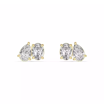 Toi et Moi Pear and Oval Lab Diamond Earrings (2.00 ct. tw.)
