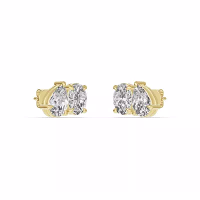 Toi et Moi Pear and Oval Lab Diamond Earrings (2.00 ct. tw.)