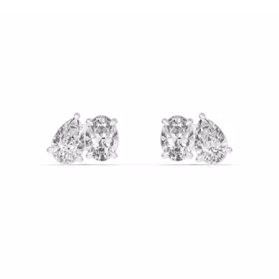 Toi et Moi Pear and Oval Lab Diamond Earrings (2.00 ct. tw.)